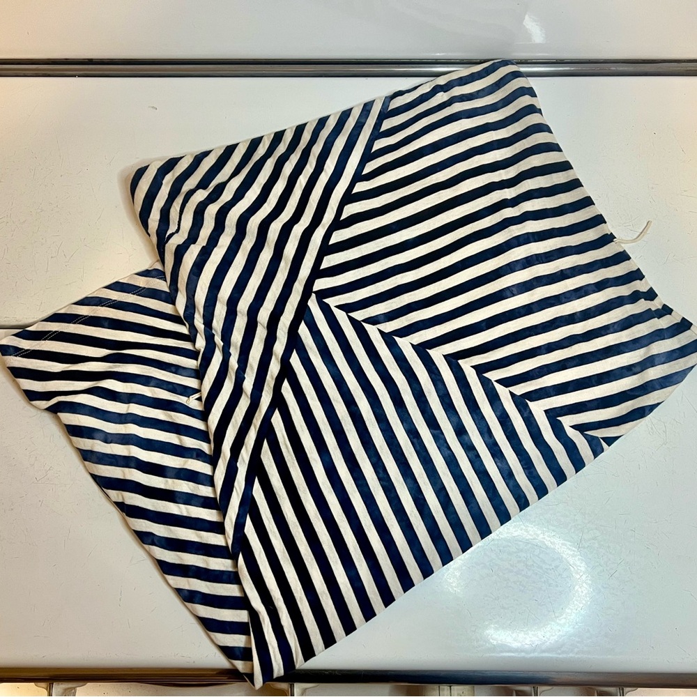 BCBG Navy and White Striped Tube Dress
